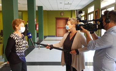 Alessandra Carucci intervistata per il tg regionale di RAITRE