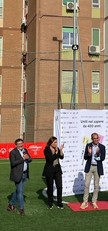 Il rettore con Manuela Caddeo e Stefano Demontis