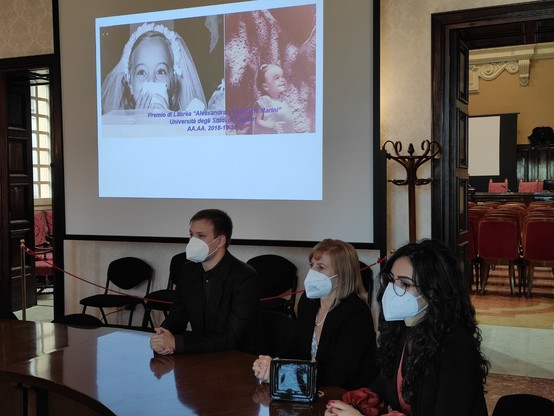 Un momento della cerimonia nella Sala Consiglio di Palazzo Belgrano