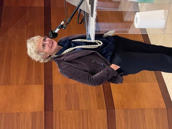 Monserrato (Ca). Elena Cattaneo nel corso del seminario in Cittadella
