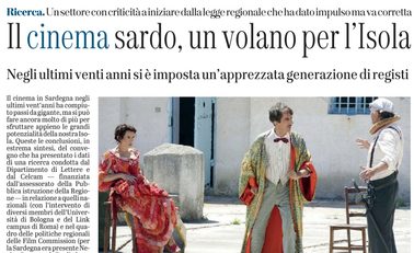 L'articolo su L'Unione Sarda del 22 dicembre 2021 a pagina 54