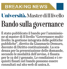 La notizia su L'Unione Sarda del 5 gennaio 2022 a pagina 15