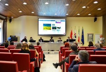 Un momento della conferenza stampa di presentazione di unica4ukraine
