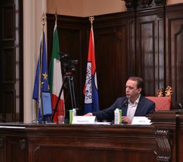 Massimo Tria durante il suo intervento