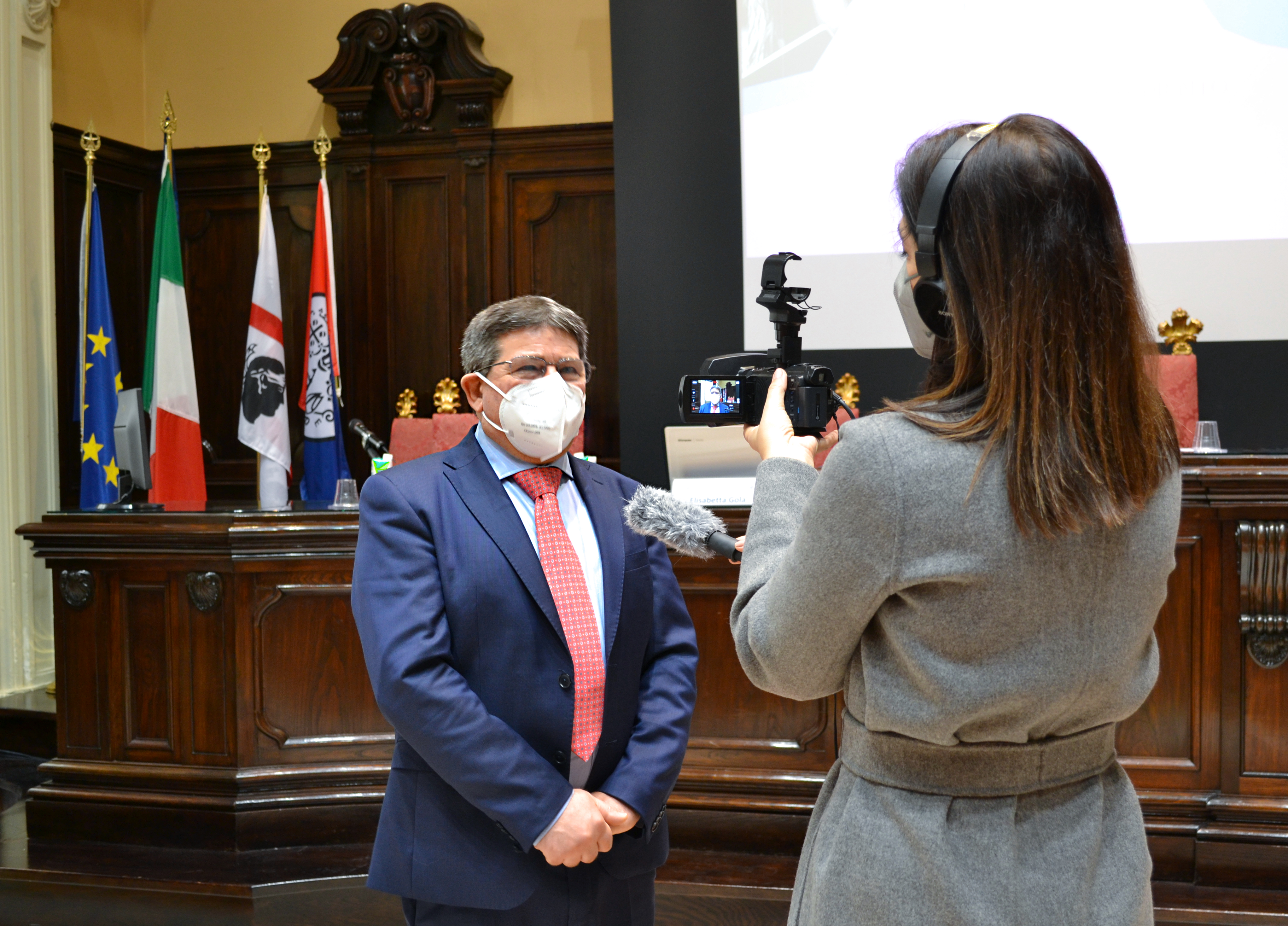 Egidiangela Sechi di Videolina intervista il Rettore