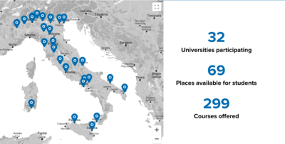 La mappa degli atenei partecipanti