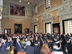 L'aula magna di Palazzo Belgrano