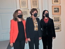 Il Ministro Messa in visita alla Collezione Piloni con la responsabile Rita Pamela Ladogana e la curatrice del MUACC SImona Campus