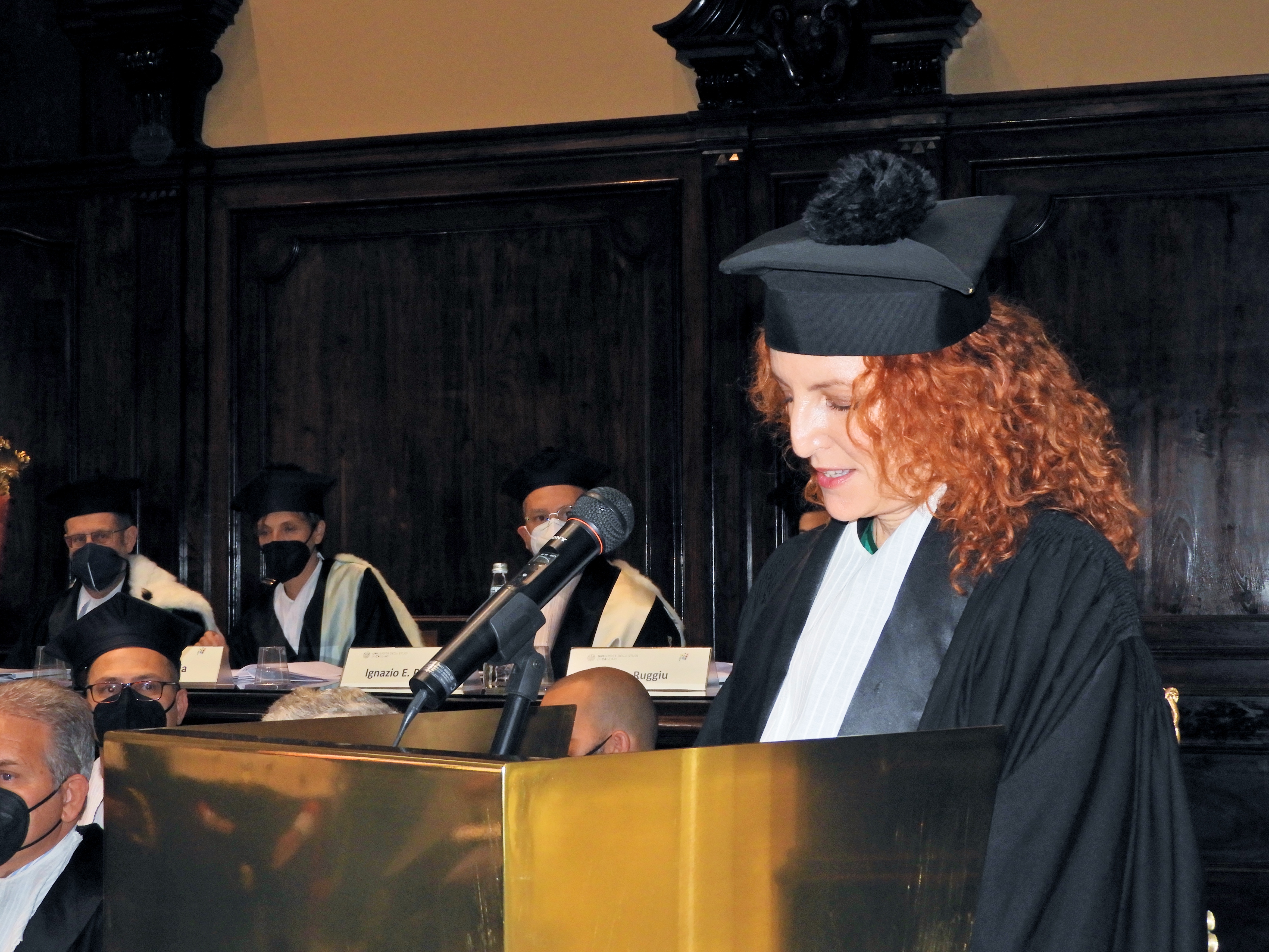 L'intervento di Orsola Macis, rappresentante del personale tecnico-amministrativo e bibliotecario