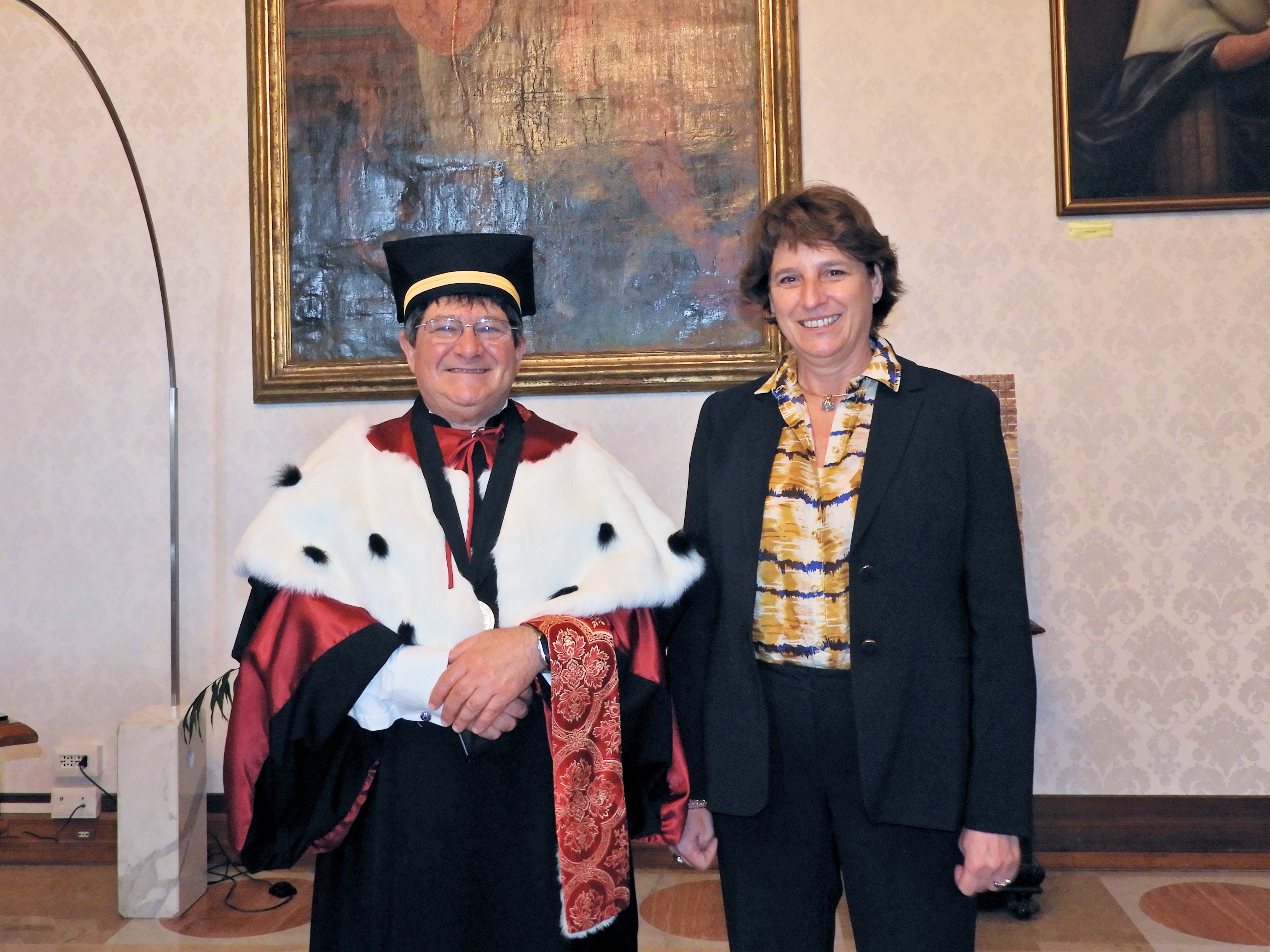 Il Rettore Francesco Mola e il Ministro Maria Cristina Messa