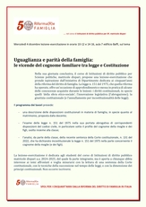 La famiglia tra riforma e Costituzione