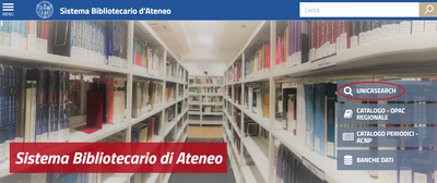 Homepage SBA, pulsante UniCASearch
