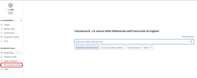 Banche dati su UniCASearch