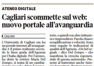 LA NUOVA SARDEGNA del 28 settembre 2017