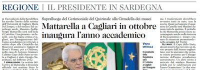 L'UNIONE SARDA del 6 settembre 2017