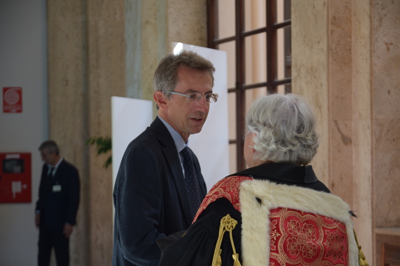 Il presidente della CRUI saluta il Rettore Del Zompo