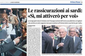 LA NUOVA SARDEGNA del 3 ottobre 2017