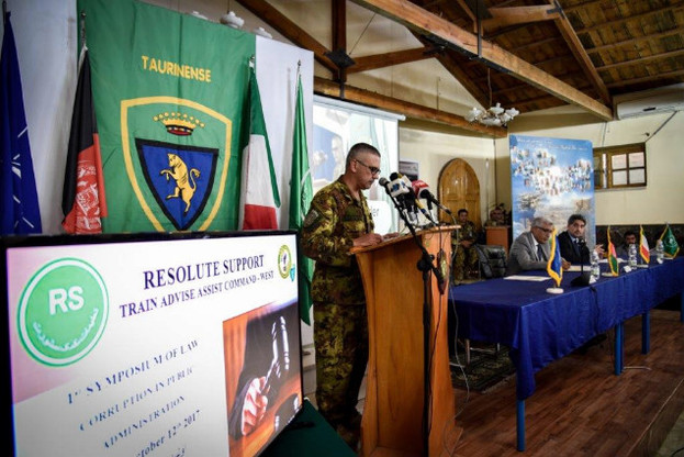 La base di Herat durante il videocollegamento con Cagliari