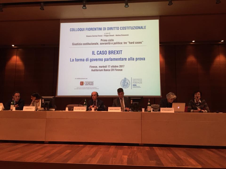 Il professor Demuro interviene ai Il professor Gianmario Demuro ai Colloqui fiorentini di Diritto costituzionale organizzati dal Dipartimento di Scienze Giuridiche dell'Universit&agrave; di Firenze