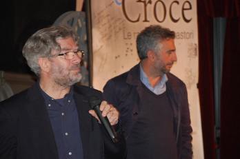 Antioco Floris con Salvatore Mereu, regista di "Futuro prossimo"