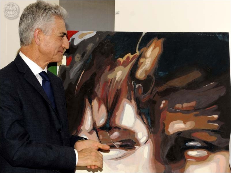 Filippo Dispenza e dipinto