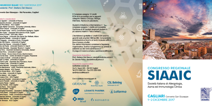 Congresso regionale SIAAIC sezione Sardegna 2017