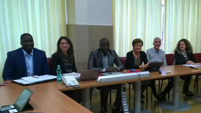 da sinistra: Birahim Gueye, Patrizia Modica, Seydou San&eacute;, Alessandra Carucci, Stefano Usai, Carla Massidda