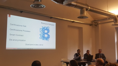 Daniele Sanna e Marco Di Francesco di FlossLab e il prof. Marchesi