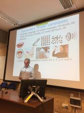 Prof. Charles Forceville (University of Amsterdam), Visiting Professor nel 2017, durante una lezione all'Universit&agrave; di Cagliari