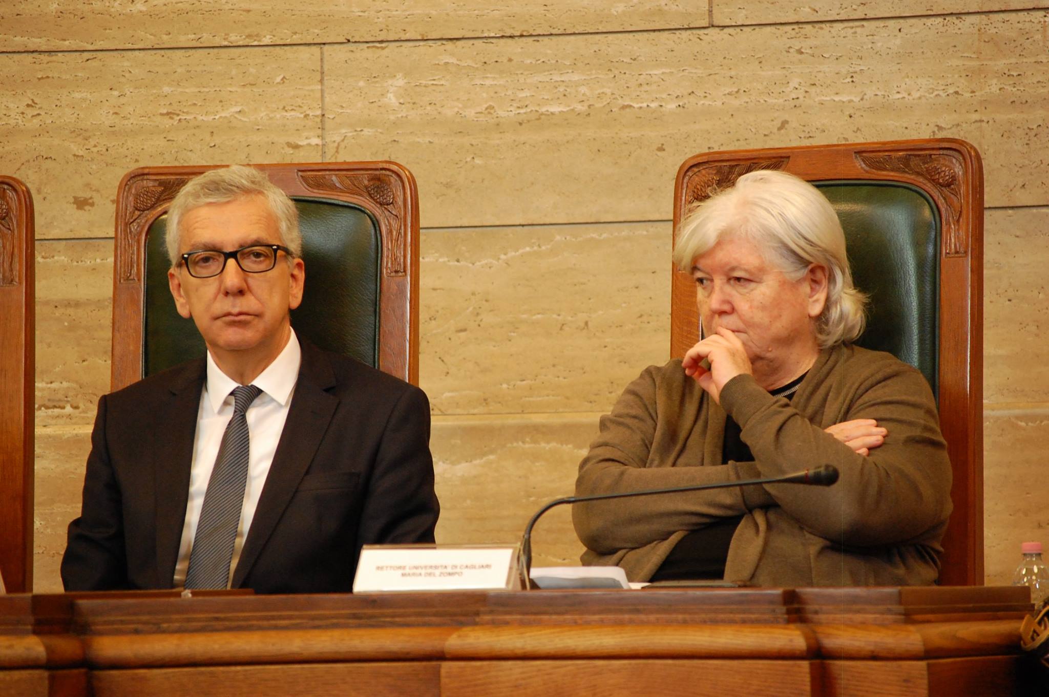 Il presidente Pigliaru e il Rettore