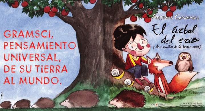 Elaborazione grafica sulla copertina del libro di fiabe di Antonio Gramsci