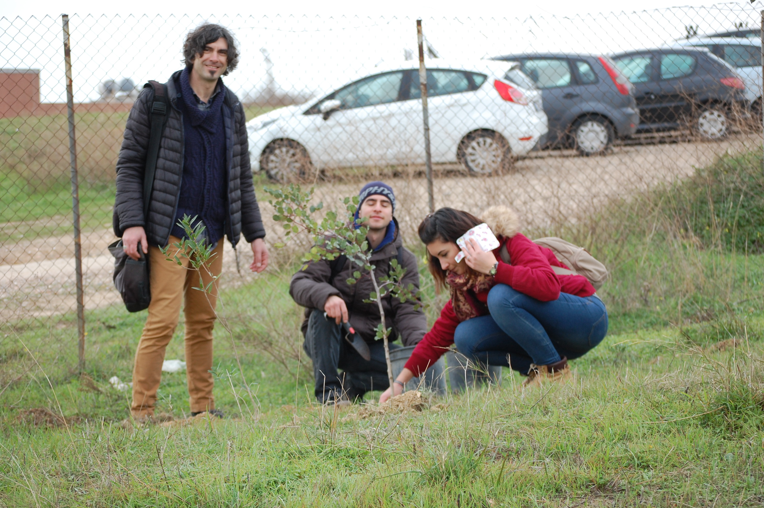 Unicaverde, Gianluca Iiriti con alcuni studenti