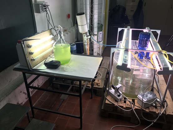 Laboratori del dipartimento di Ingegneria meccanica, chimica e dei materiali. La complessa macchina che pu&ograve; produrre alghe anche su Marte