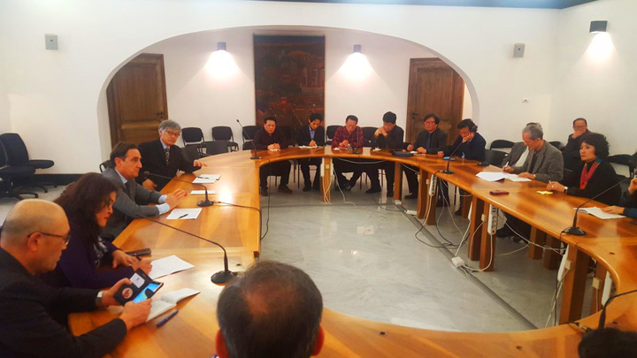 Cagliari, 2 febbraio 2018 - Un momento dell'incontro nelle sale della Regione Sardegna