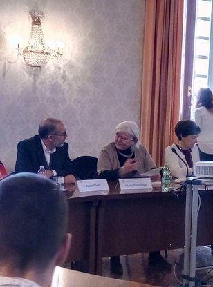 Rettore Maria Del Zompo Incontro delegazione A Lezione da Gramsci