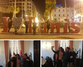 I ragazzi di UniCa a Tunisi e gli studenti dell'Universit&agrave; di Jendouba in Rettorato a Cagliari