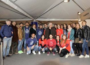 Il rettore, Maria del Zompo, in visita negli stand delle Giornate di Orientamento 2017