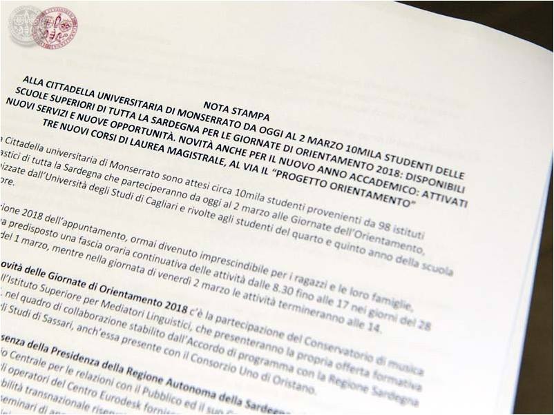 Nota stampa delle GO2018