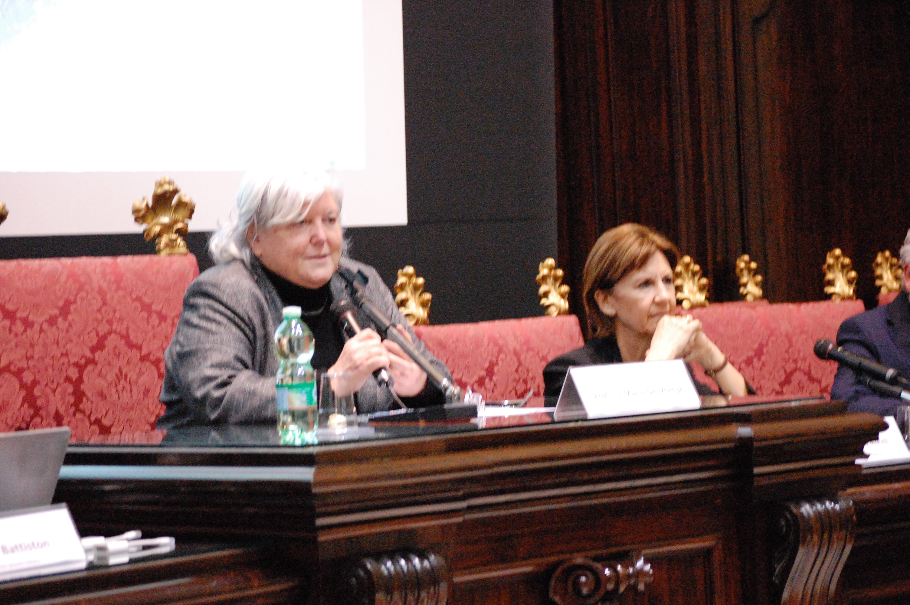 Il Rettore e la Prorettrice Morelli
