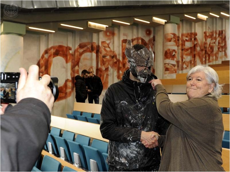 Il Rettore con Manu Invisible