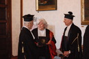 Il Rettore conversa con i professori Cheng e Matyus prima della cerimonia