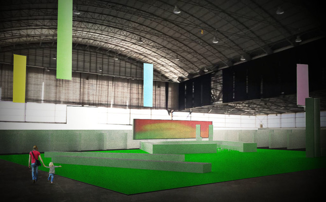 Iscol@ Design, un rendering degli allestimenti