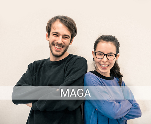 Claudio Bellu e Mersia Carboni, autori dell'idea vincente