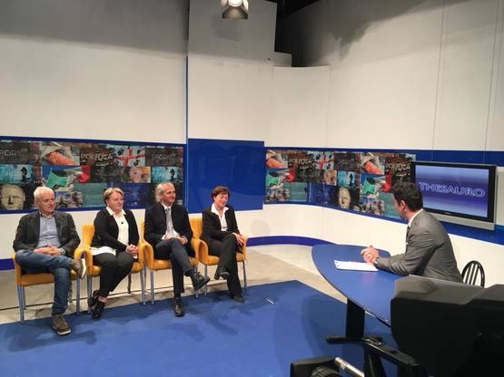 Un'immagine della trasmissione su Sardegna Uno